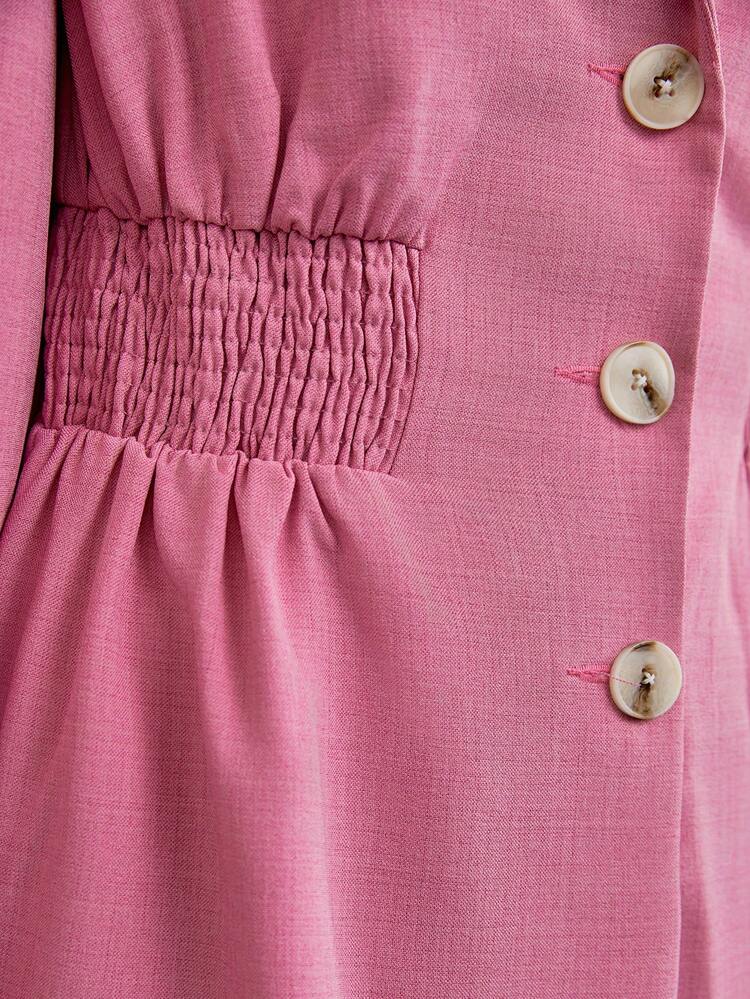 Lapel Neck Button Front Blazer In Fall/Winter