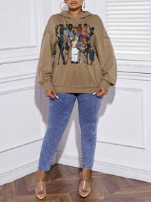 Sierra Siler Artist Plus Figure Graphic Drop Shoulder Hoodie