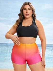 Swim Lushoire Summer Beach Plus Tree & Sun Print Bikini Set With Cover Up - Multicolor - View 6