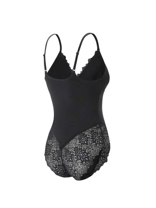 Contrast Lace Cami Shapewear Bodysuit SHEIN USA