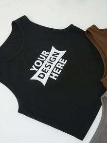 SHEIN LUNE 3pcs Slogan Graphic Tank Top - Multicolor - View 7