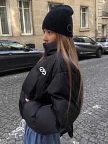 DAZY Chaqueta acolchada sin mangas para mujer, chaqueta de otoño/invierno - Negro - Ver 5