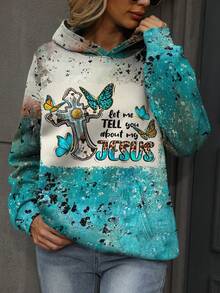 女士衛衣 - 藍色 - 查看 4