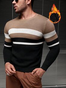 Manfinity NXTstreet Men Striped Pattern Colorblock Sweater - Multicolor - View 2