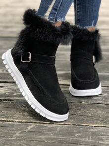 Botas De Nieve De Moda Para Mujer Para El Invierno. - Negro - Ver 6