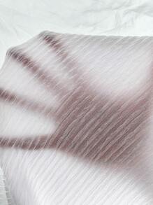 SHEIN CURVE+ 大碼環鏈圍裹連衣裙 - 白色 - 查看 3