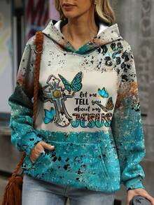 女士衛衣 - 藍色 - 查看 3