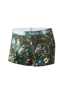 男士5入組字母圖案平角內褲 - 彩色 - 查看 6