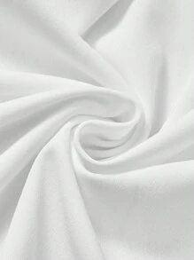 SHEIN MOD Falda blanca de cintura alta con pliegues y pespuntes - Blanco - Ver 4