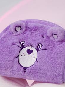 SHEIN X Care Bears 紫色毛絨愛心小熊紙巾架 - 紫色 - 查看 6