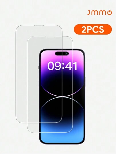 JMMO 投影仪屏幕，2 件高清钢化玻璃屏幕保护膜，高透明度和强力保护，兼容 iPhone