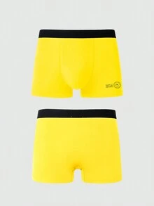 Men 5pcs Men Letter Graphic Boxer Brief - Multicolor - View 3