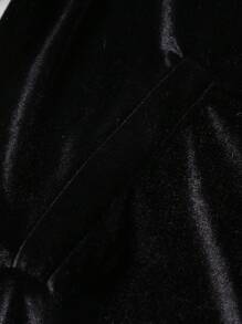 Manfinity Homme Nam Dây kéo Nhung Áo khoác bomber - màu đen - Xem 7