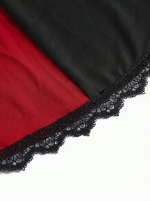 Calvaya Talla grande Vestido de color combinado con cordón delantero