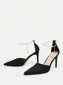 SheIn BIZ Damski Modny Wysokie obcasy Lakierki Na wiosnę , Lato , I Jesień - Czarne - Zobacz 7