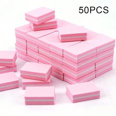 50pcs/Pack Two-Sided Mini Nail Buffer Block Nail File For Acrylic And Natural Nails