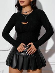 SHEIN EZwear 女士毛衣 - 黑色 - 查看 1