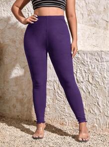 SHEIN Essnce Plus Solid High Waist Leggings