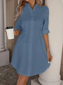 SHEIN LUNE Đầm - Màu xanh hải quân - Xem 3