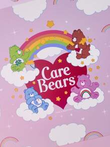 SHEIN X Care Bears 1pc Pink Cartoon Graphic Square Table Mat - Pink - View 2