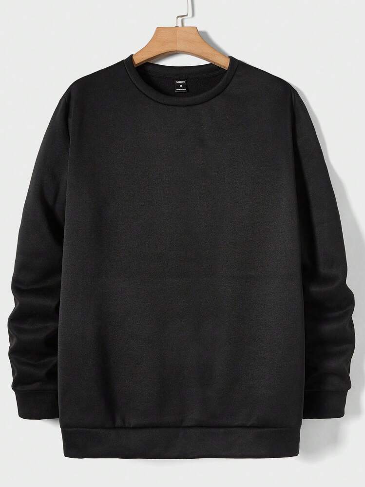 GENTILAND סווטשירט רופף עם אותיות ודגים יפניות לגברים - שחור - ראה 3