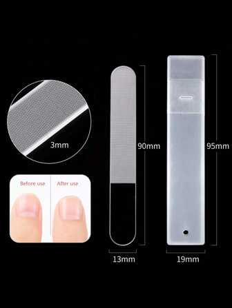 3 Pieces Of Nano Glass Nail Polish Files, Nail Block Polishing Strips, Sanding Strips, Double-Sided Polishing Strip Nail Files, Mini Nail Files, Manicure And Pedicure Tools, Foot, Hand And Nail Care, Gifts, Travel Essentials