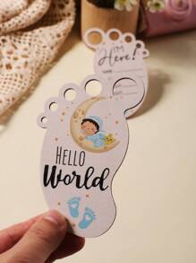 SHEIN 寶寶男孩2入組姓名卡紋相片拍攝道具套裝 - 彩色 - 查看 4