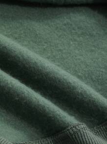 Dazy-Less Women's Loose Casual Street Style Hoodie Sweatshirt With Thermal Lining, Autumn/Winter - Green - View 9