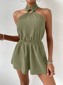 SHEIN VCAY 女士連體褲 - 軍綠色 - 查看 5