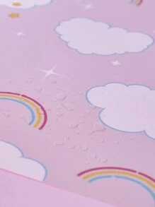 SHEIN X Care Bears 1pc Pink Cartoon Graphic Square Table Mat - Pink - View 5