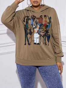 Sierra Siler Artist Plus Figure Graphic Drop Shoulder Hoodie