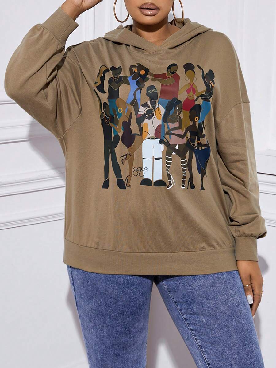 Sierra Siler Artist Plus Figure Graphic Drop Shoulder Hoodie