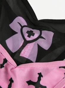 ROMWE Kawaii 3pack Graphic Print Thong - Multicolor - View 3