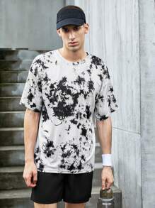 Manfinity Sport Corelite 男士運動T恤 & 背心 - 黑與白 - 查看 4