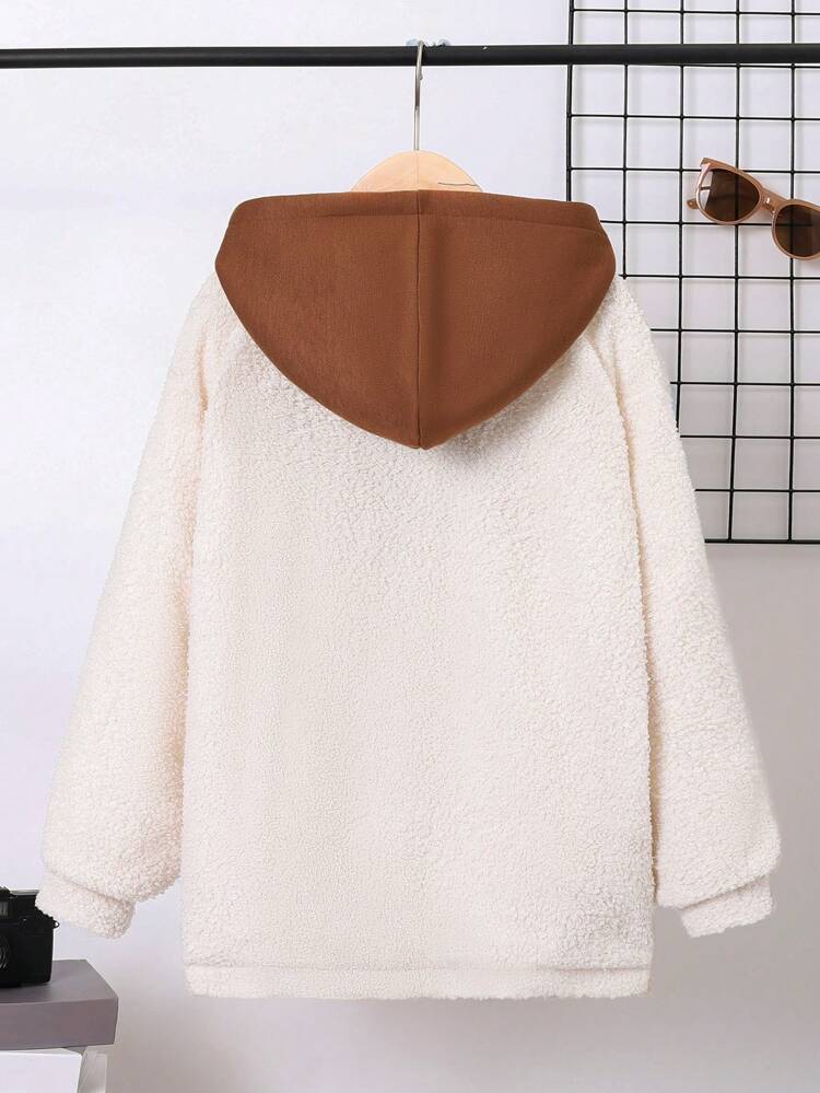 Tween Boy Embroidery Pattern Hooded 2 In 1 Coat