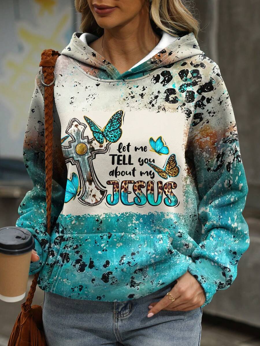 女士衛衣 - 藍色 - 查看 1