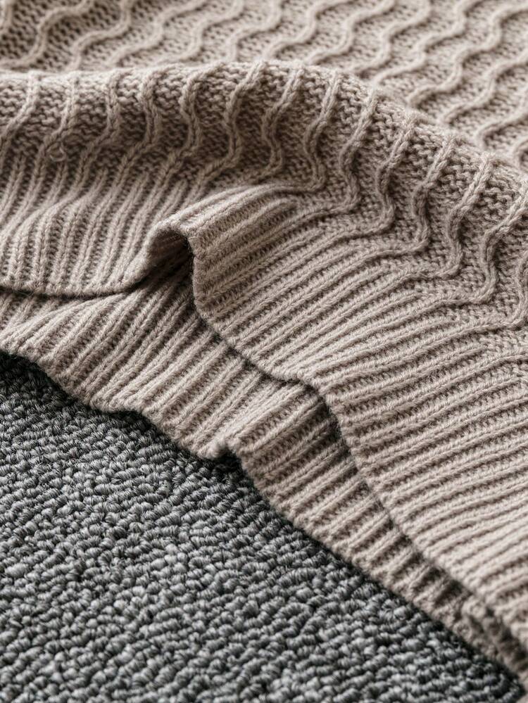 Plus Turtleneck Drop Shoulder Sweater Knit Pullover Fall Winter Sweater