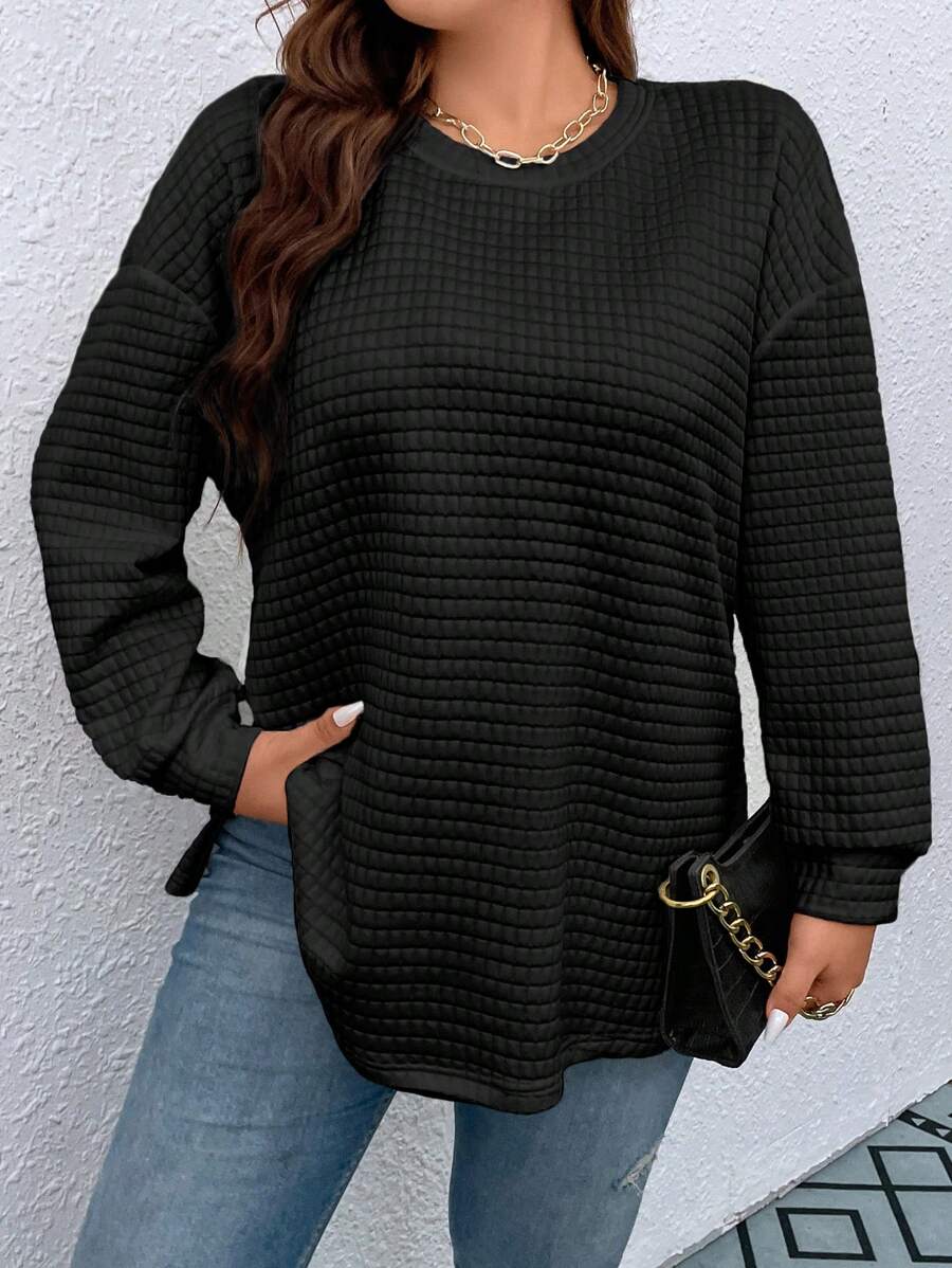 Calvaya 大碼T恤 - 黑色 - 查看 1