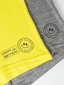 Men 5pcs Men Letter Graphic Boxer Brief - Multicolor - View 4