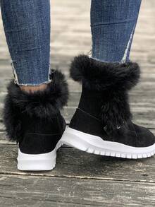 Botas De Nieve De Moda Para Mujer Para El Invierno. - Negro - Ver 8