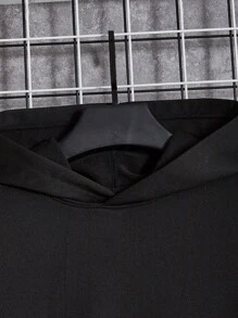 Manfinity Men's Hooded Sweatshirt With Cartoon Print - Black - View 3