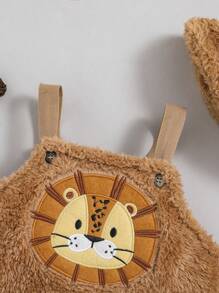 SHEIN 男嬰卡通刺繡性感緊身連體衣和帽 - 彩色 - 查看 4