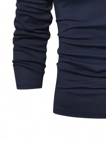 Manfinity Nam Đồ họa sư tử in hoa Áo thun - Màu xanh hải quân - Xem 3