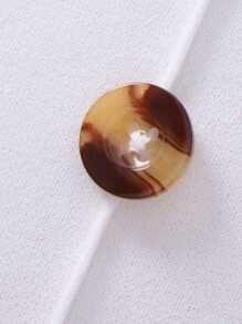 SHEIN Tween Girl Button Detail Seam Detail Pants - White - View 4