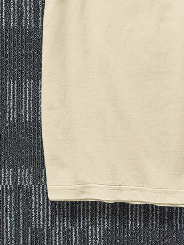 Claim Dot גברים פלוס סלוגן גרפי חולצת טי סירה - חאקי - ראה 4