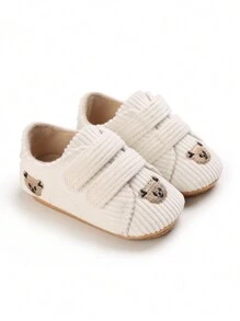 1pair Newborn Infant Boys' Girls' Cute Cartoon Soft Bottom Comfortable First Walker Shoes, Infant Flat Shoes - Beige - View 7