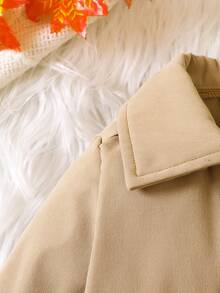 男嬰雙排釦風衣外套 - 卡其色 - 查看 7