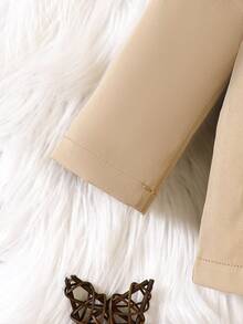 男嬰雙排釦風衣外套 - 卡其色 - 查看 6