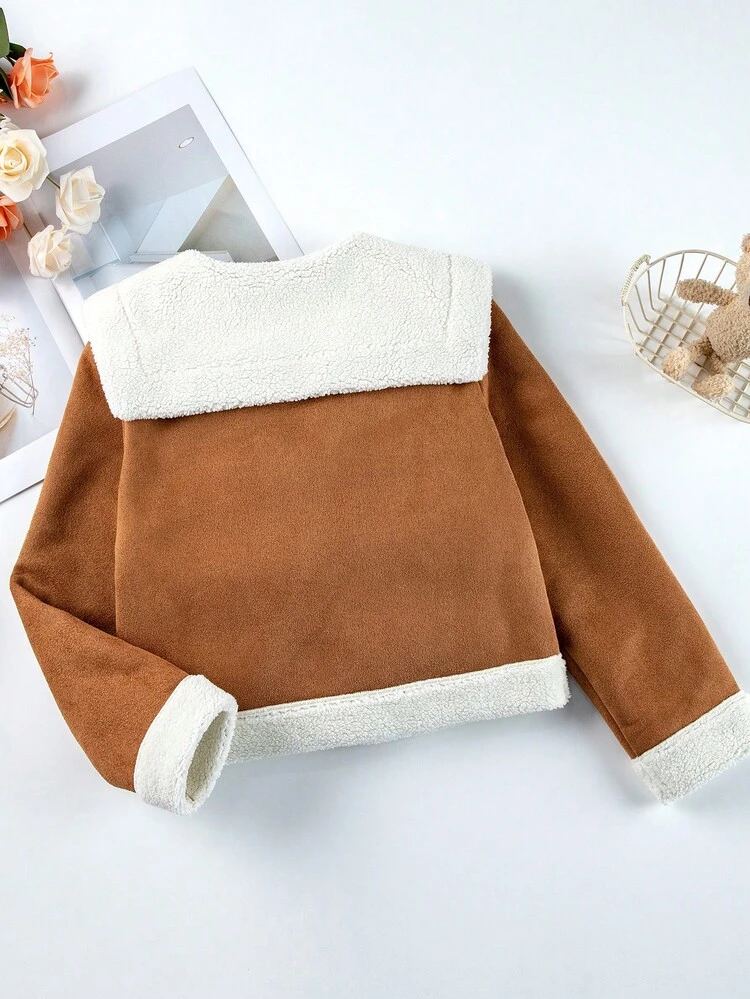 Tween Girl Teddy Lined Sailor Collar Duffle Coat
