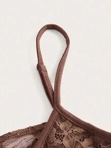 SHEIN ICON Hippie Cut Out Asymmetrical Hem Cami Top - Chocolate Brown - View 3